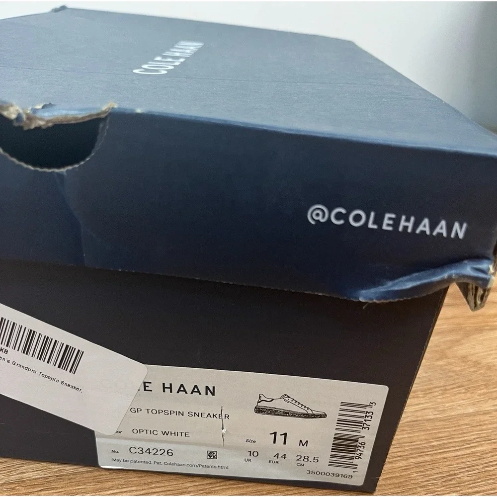 Cole Haan GrandPro Topspin Sneakers Men's Size 11 Optic White  Leather  NEW